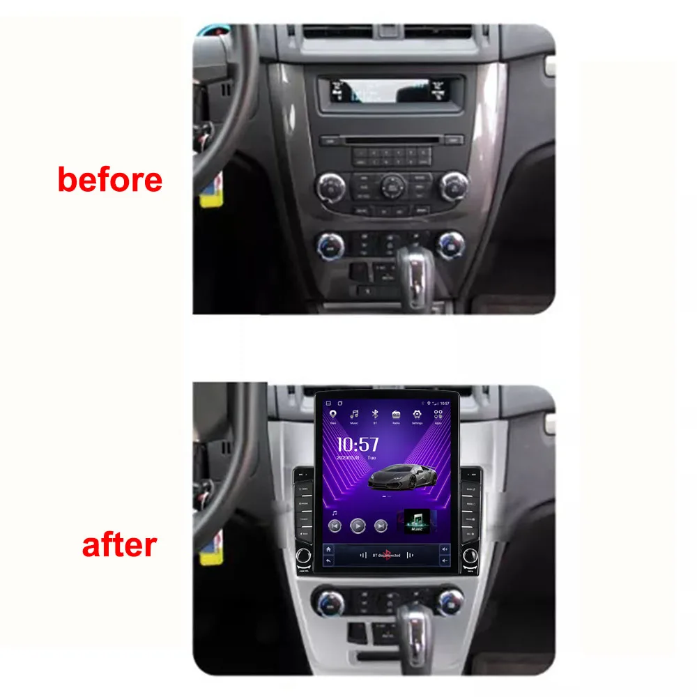 Runningnav для Ford Fusion Mondeo Mustang 2009 2012 Tesla Тип Android автомобильное радио мультимедийный
