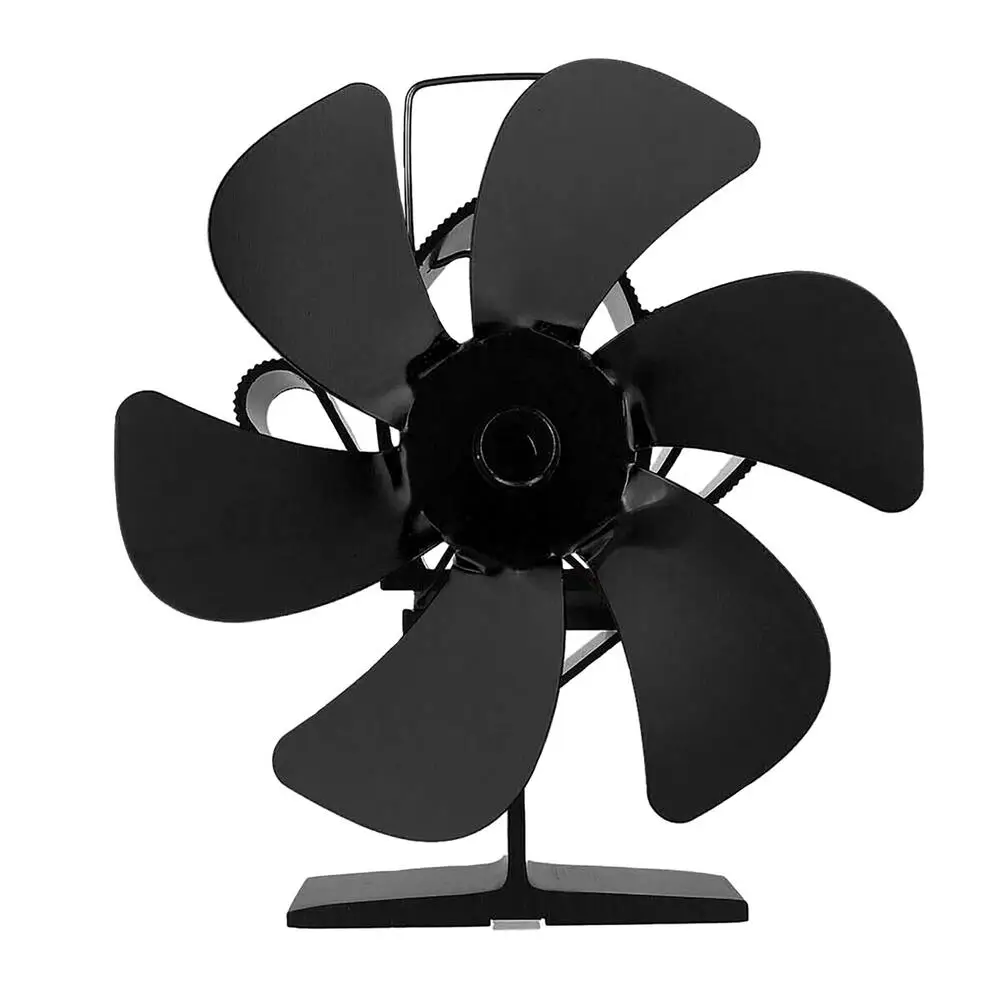 

6 Propeller Stove Fan Silent Efficient Heat Distribution Fan Efficient Heat Distribution Fan Wood Burner Eco-friendly Heat Power