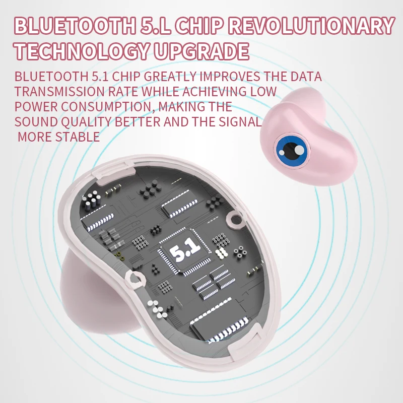 

Bluetooth headset 5.0 wireless LED digital display stereo motion in ear 5.1 chip automatic matching dual core wheat