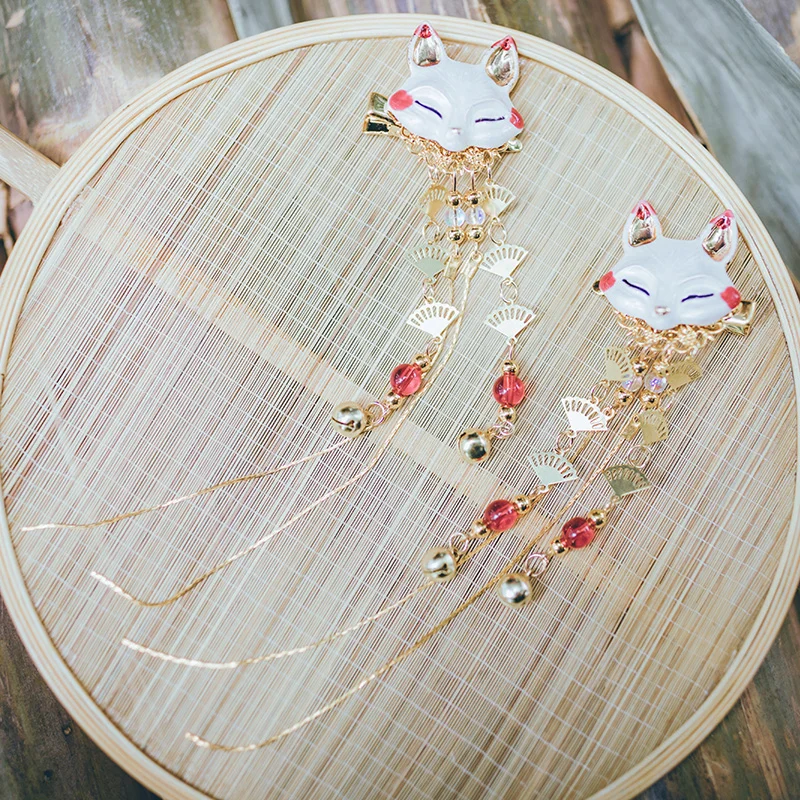 Зажим для волос в форме милой маленькой лисы YYOUFU зажим из сплава с длинной