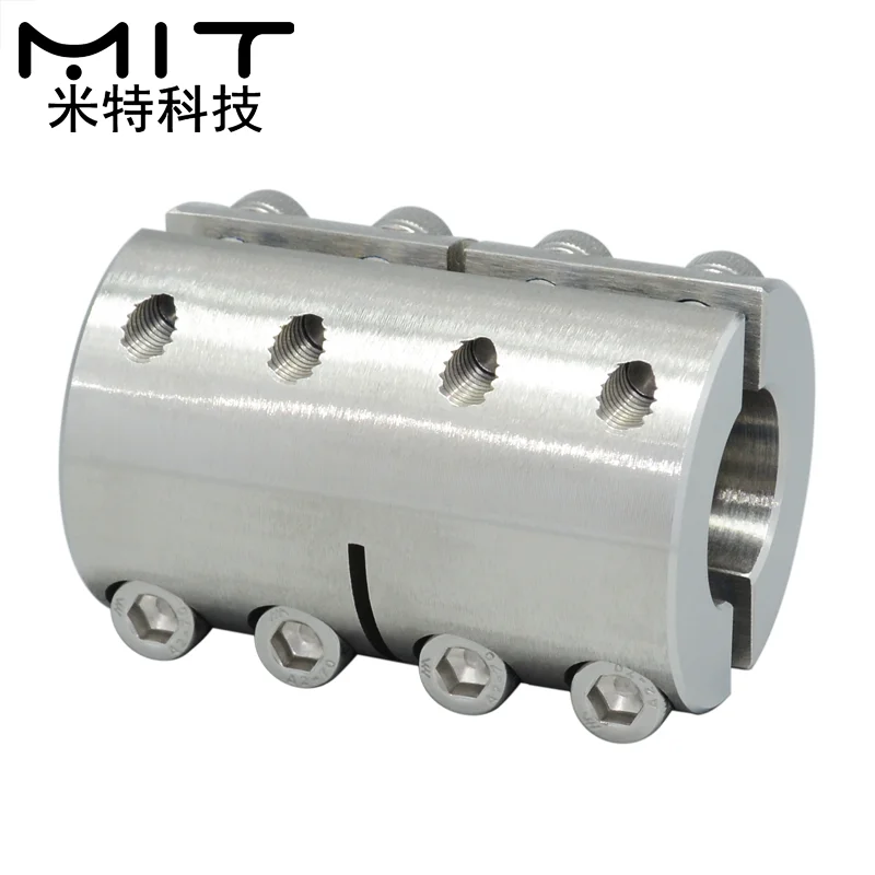 free shipping Stainless Steel Coupling Separate Type Bolt Fixed Shaft Joint High Torque Precision Connector Extended Servo Clamp |