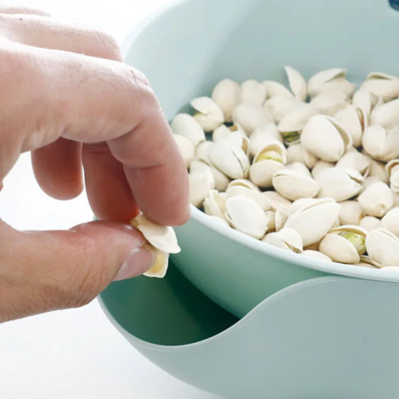 Двойной Слои сухие фрукты закуски семена контейнеры креативные Чаша Блюдо