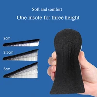 increased height insoles three layer detachable lift pad comfortable shock absorption for men women height adjustable