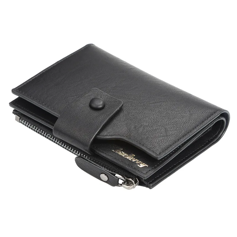 

Baellerry Wallet Men Fashion Multifunctional Short Zipper Wallet Money Bag Men Three-fold Buckle Coin Purse Carteira Masculina