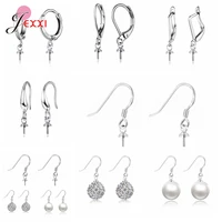 top sale 10pcs authentic 925 sterling silver ear ring for women charm ear hook ear clip engagement wedding party jewelry