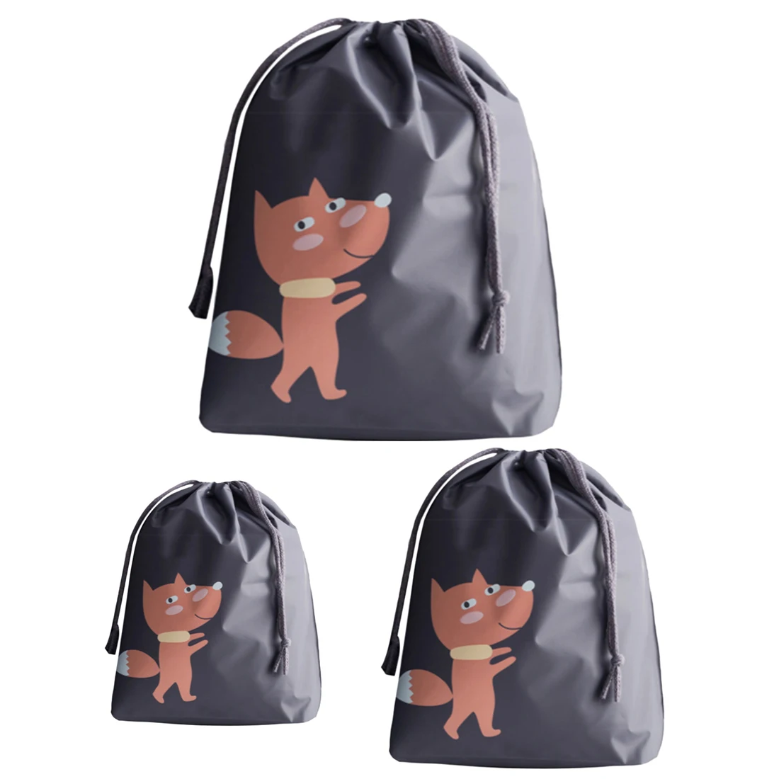 

3Pcs/Set Water Resistant Travel Storage Bag Cartoon Waterproof Travel Clothing Sorting Bag Organizer