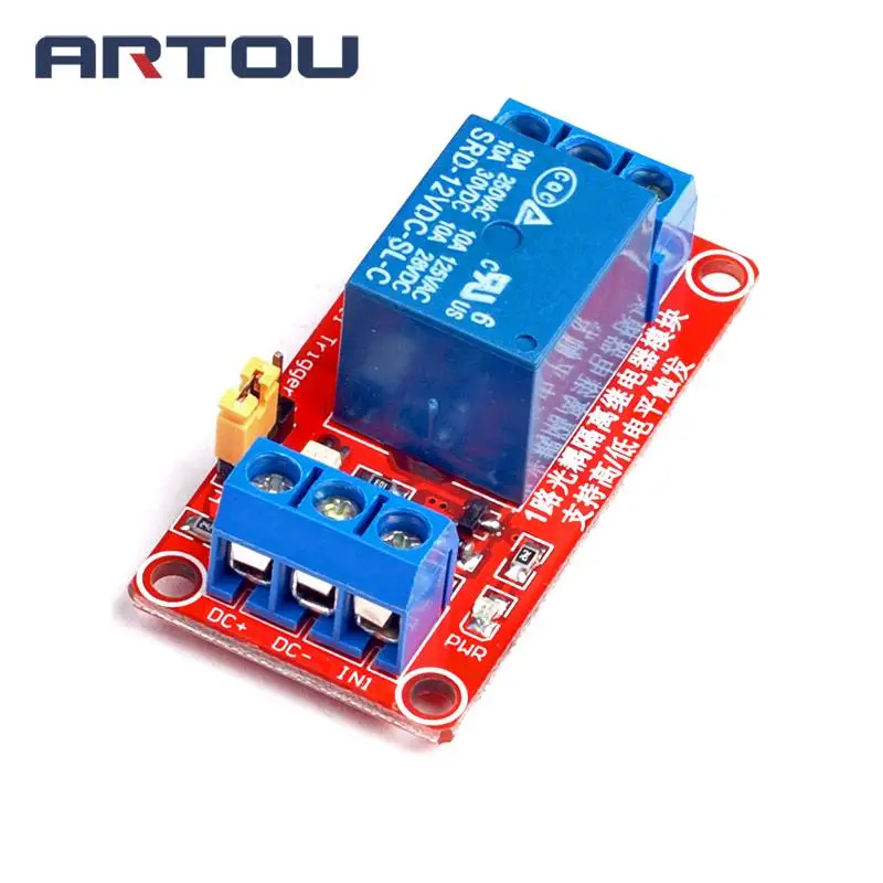 1-канальная плата релейного модуля 5 В 12 24 щит для Arduino со стандартным триггером