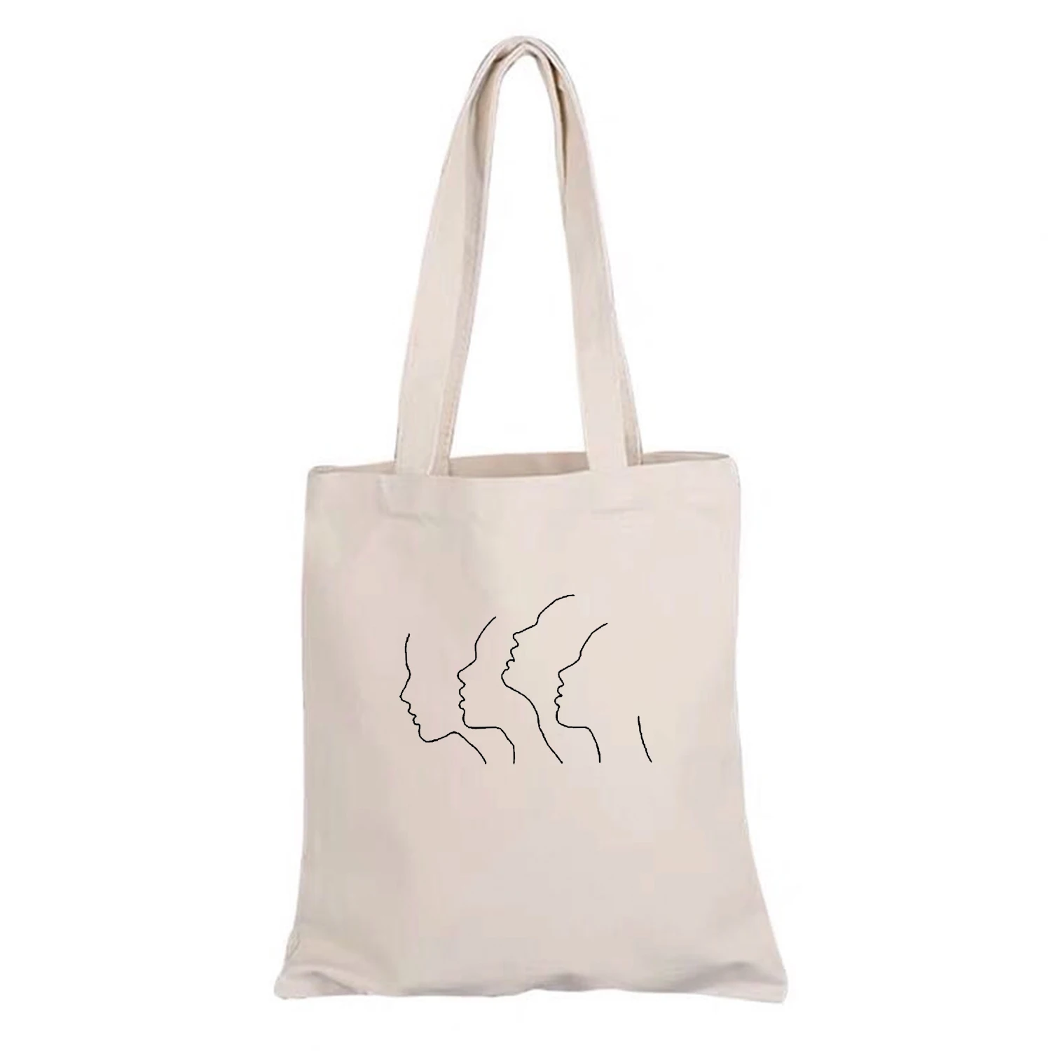

Fashion Tumblr Shoulder Bags Women Large Casual Canvas Tote Bag Harajuku Ins Funny Book Bag Vintage Cartoon Eco Reusable Handbag