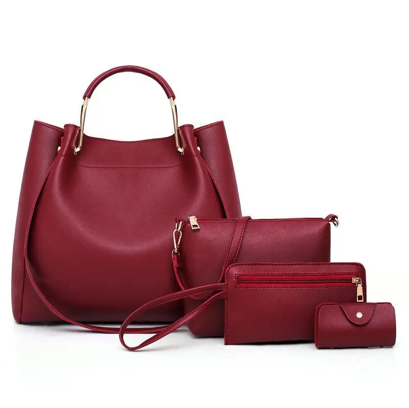 

New four piece female bag with simple classic, strong and wear-resistant female bag