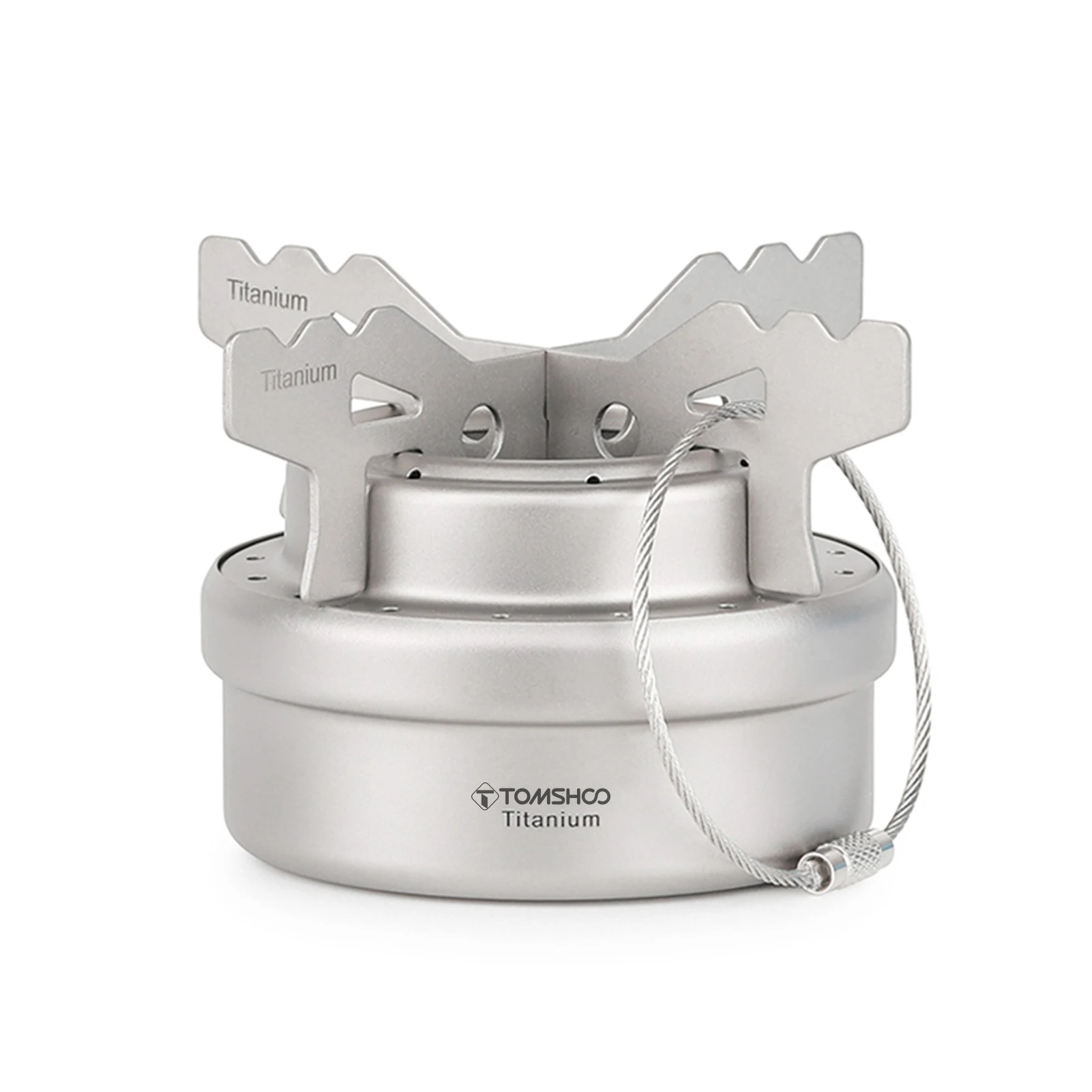 

Портативная титановая спиртовая плита TOMSHOO с крышкой, крестовая плита, стойка, открытый кемпинг, пеший туризм, приготовление пищи, спиртовая...