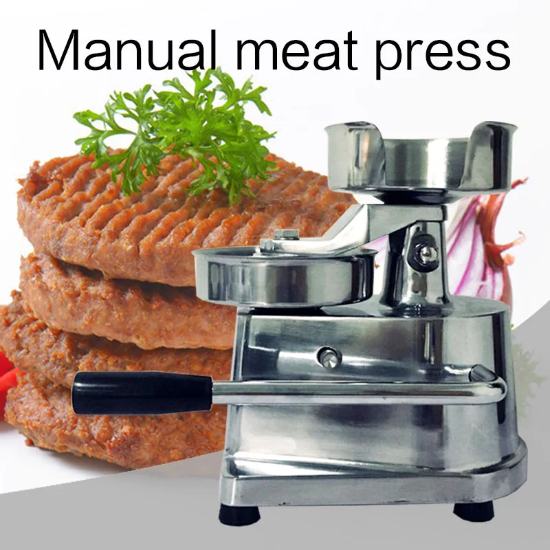 Бытовая ручная прессованная машина для торта прессованная машина для мяса Коммерческая нержавеющая сталь машина для бургеров прессованна...
