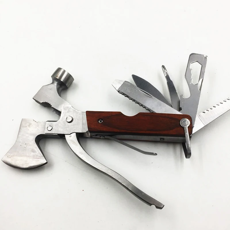 Многофункциональная наружная головка мотыги с топором спасательный молоток 16 в 1