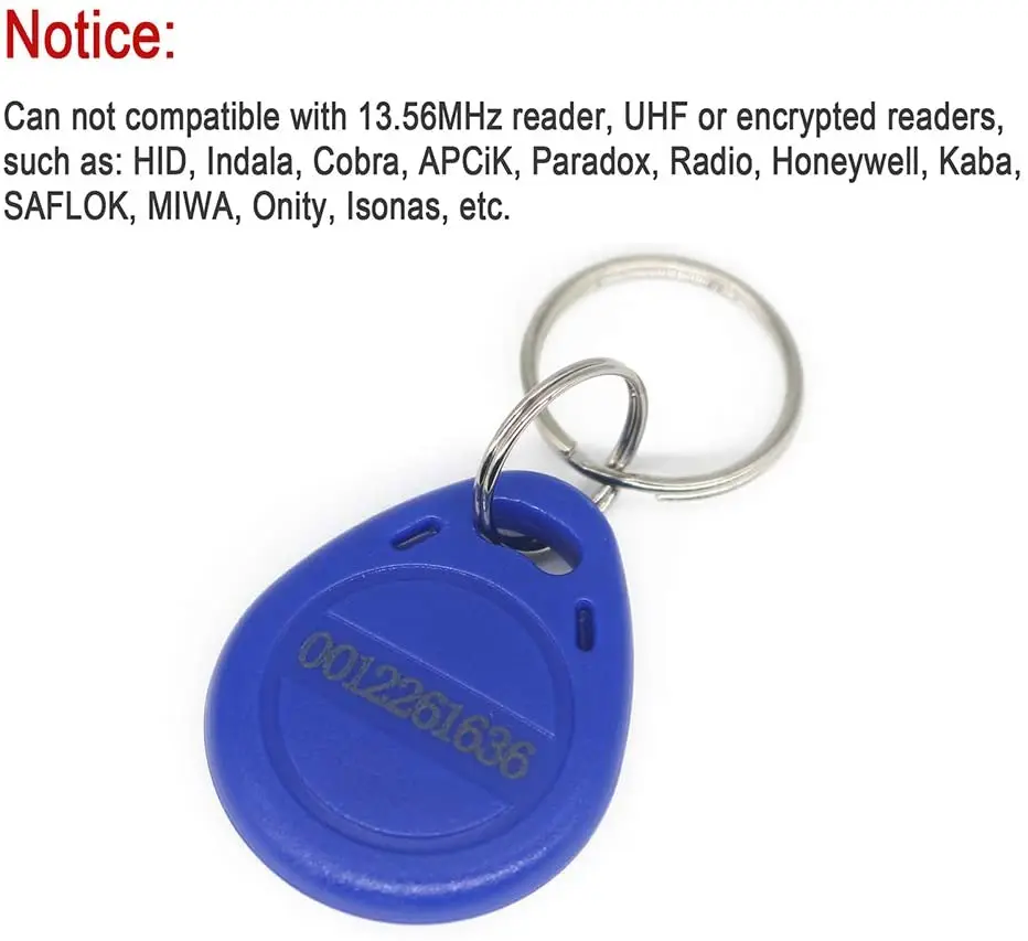 Брелок для ключей RFID 125 кГц бесконтактная идентификационная карта маркерная