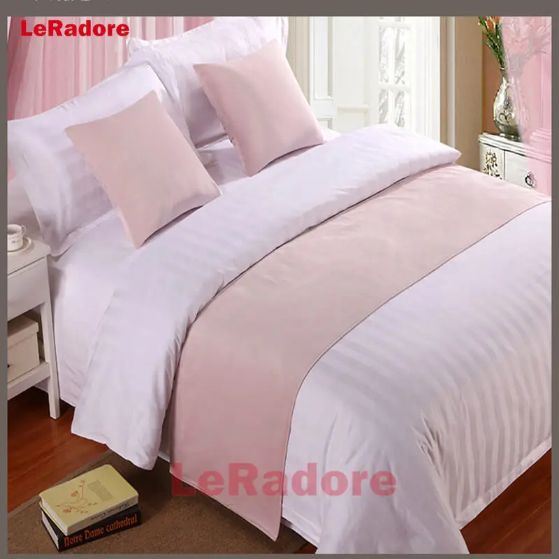 Роскошный бархатный однотонный шарф для кровати набор отелей защитный чехол