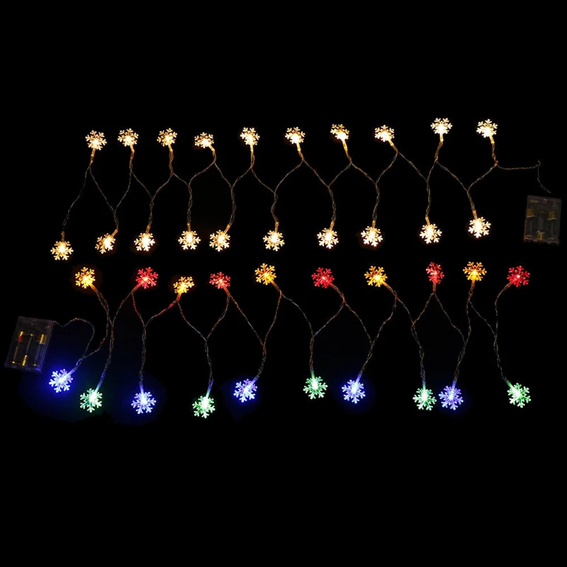 

20LED 3M String Fairy Lights Battery Power Snowflake Christmas Tree Party Home Decor PI669