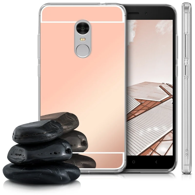 Зеркальный чехол UPaitou для Xiaomi Redmi 3S 4A Note 5A Prime 4 4X Pro 5 Plus из ТПУ акриловый + Мягкий