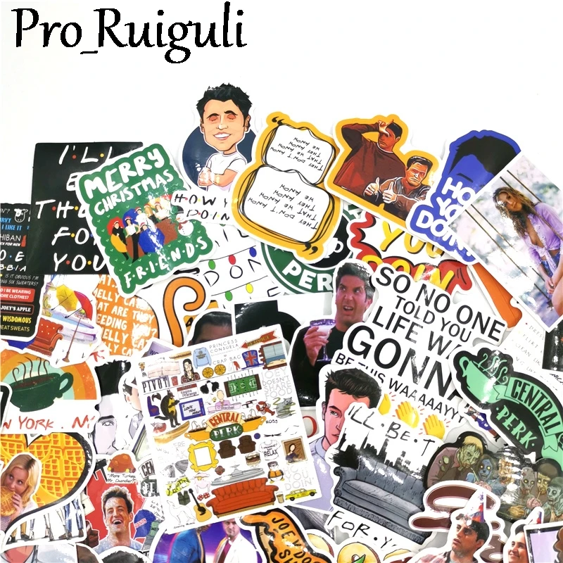 100 шт. с надписью ТВ шоу Friends (наклейки Пастер герои мультфильмов аниме смешные