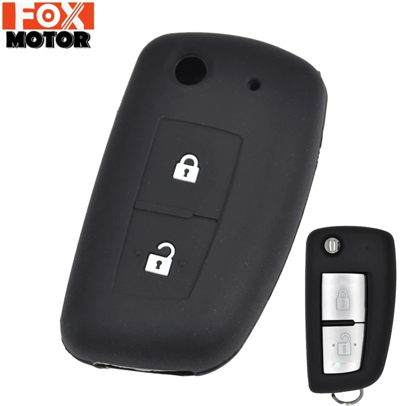 

2 Button Silicone Car Remote Key Fob Shell Cover Case For Nissan X-Trail Juke Qashqai Micra Pulsar 2014 2015 2016 2017 2018