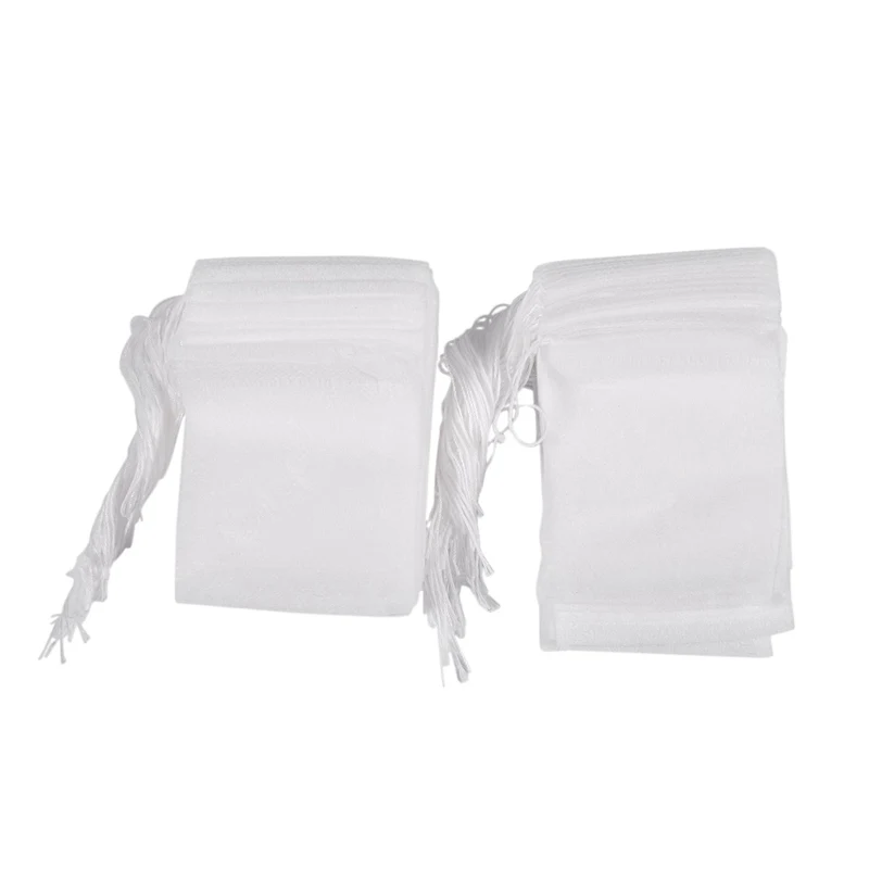 

100 Pcs Disposable Empty Tea Bag String Heat Seal Filter Paper