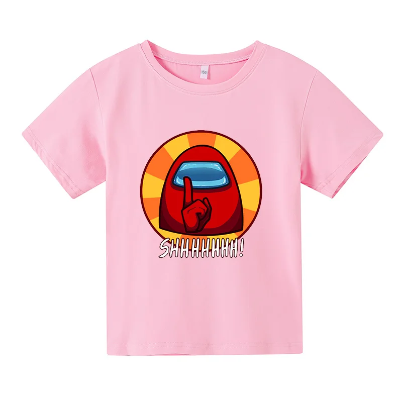 

Kawaii New Game Among Us T Shirt children 2021 Funny Summer Tops Cartoon T-shirt Impostor Graphic Tees Hip Hop Unisex Tshirt kid