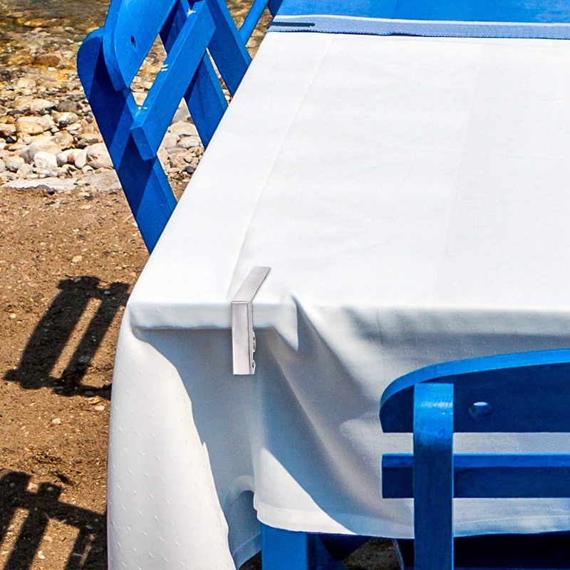 

Tablecloth Clips Stainless Steel Table Cloth Cover Clamps for Outdoor and Indoor, 6 Pack