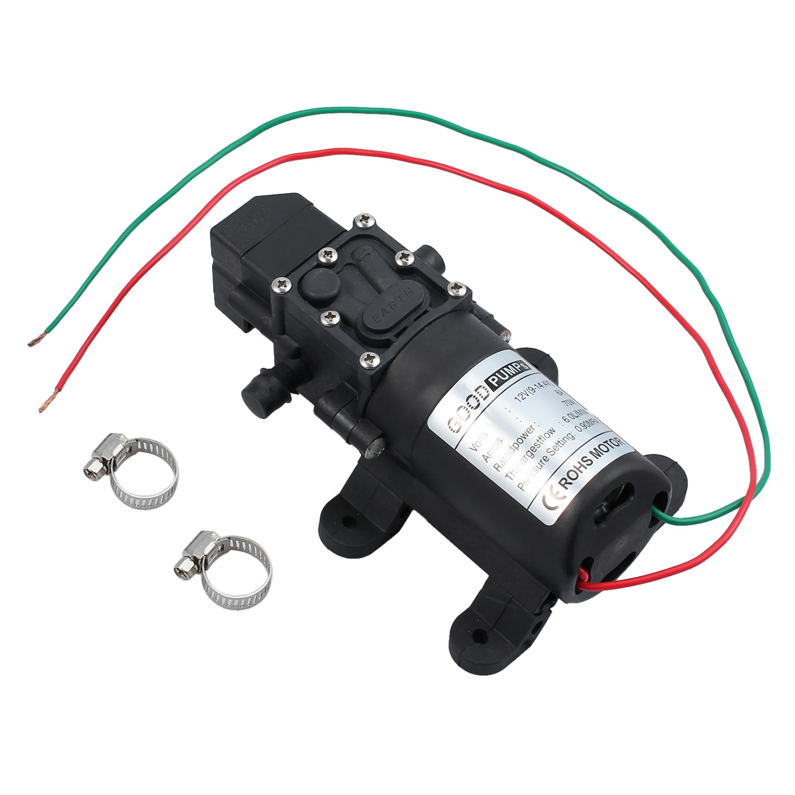 Мембранный Водяной насос высокого давления Justech 12 В постоянного тока 70 Вт