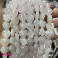 natural light pink crystal stone loose bead high quality 16mm smooth heart shape diy gem jewelry making accessories 12pcs a4373