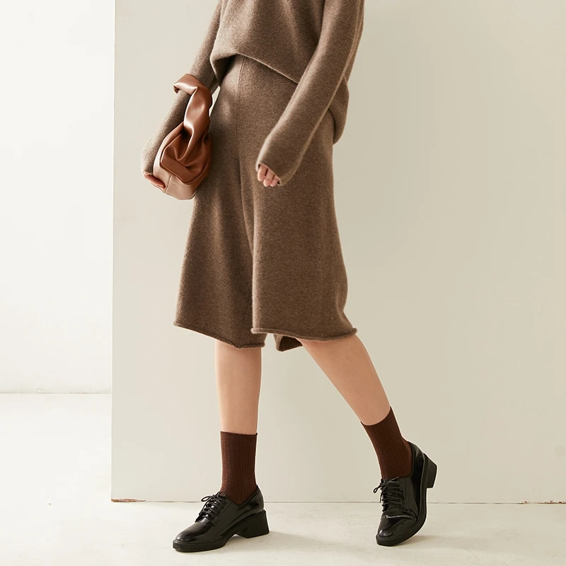 Новинка 2020 модная женская Свободная кашемировая ткань с широкими штанинами |
