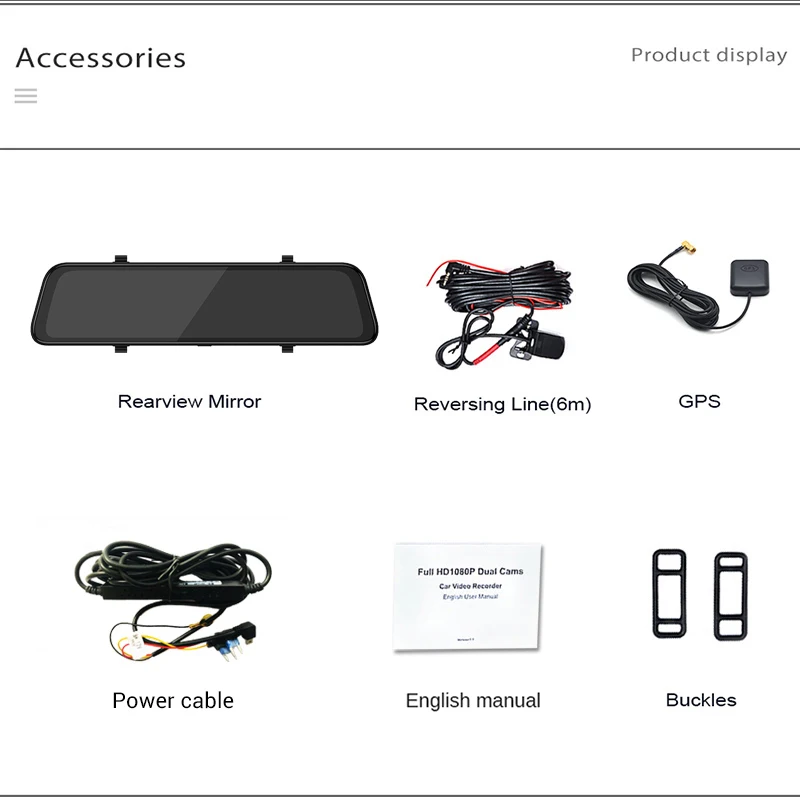 Зеркало заднего вида LDZDSEE Android 8 1 2 Гб + 16 ГБ ADAS FHD 1080P с камерой 12 дюймов IPS накопитель