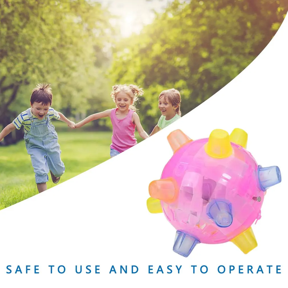 Music Jumping Joggle Sound Ball Football Toys Flash Electric Dancing Football Croquet Jumping Ball For Kids Ball