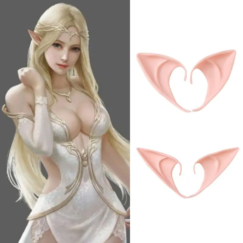 

3/12 Pair Latex Elf Ears Cosplay Mask Halloween Masquerade Party Costumes