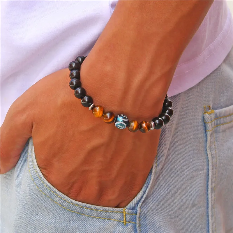 

Star Zodiac Sign 12 Constellation Bracelets Natural Stone Sodalite Lava Tiger Eye Bracelets For Women Men Aries Libra Jewelry