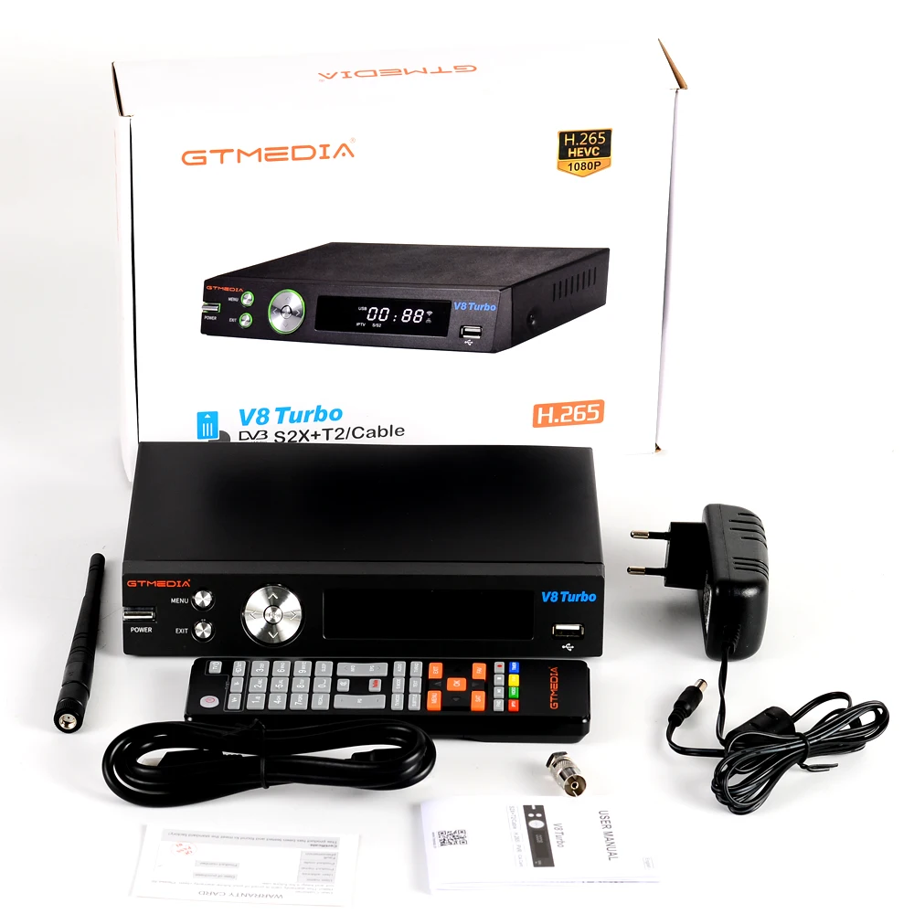 10 шт. GTMedia V8 Turbo Gtmedia pro2 H.265 Full HD DVB S2 T2 C цифра спутниковый телевизионный ресивер