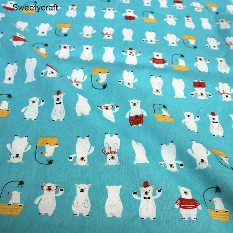 Детская хлопчатобумажная ткань с принтом мультяшная простыня для лоскутного