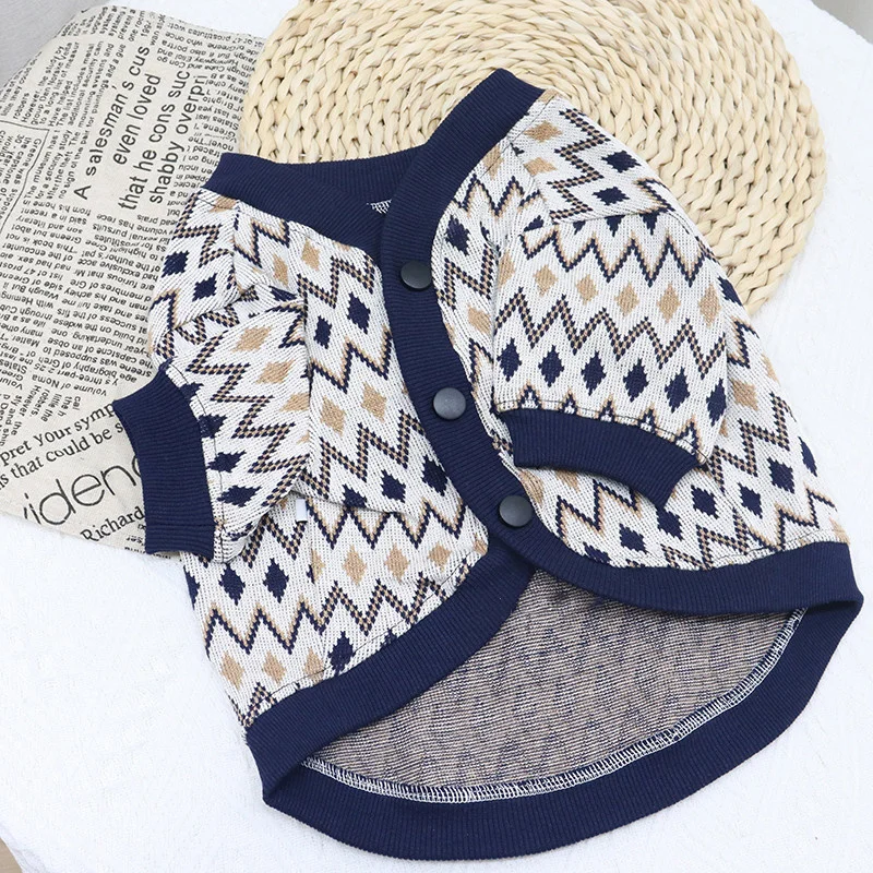 Купить Зимний свитер для собаки в французском стиле, наряд, одежда, пудель, Бишон, шнауцер, мопс, одежда для собаки, кардиган, Прямая поставка