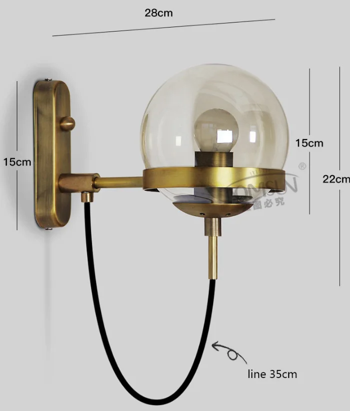 Современный простой настенный светильник для спальни и учебы украшение ванной