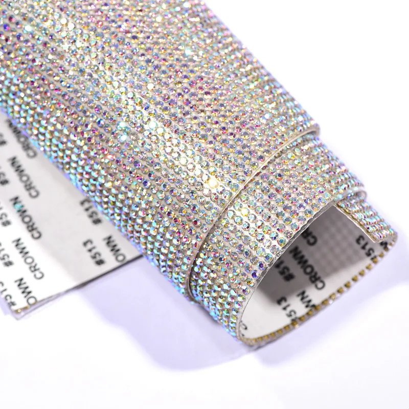 

Hot-melt Beads 2mm Flatback Rhinestone Sheet Adhesive Stickers Glass Mesh Beads Diy Car Home Apparel Decoration Sticker 40*24cm
