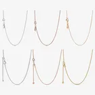 Классическое ожерелье-цепочка из серебра S925 пробы с якорем подходит для модных женских ювелирных изделий Подходит для оригинальных кулонов Pandora