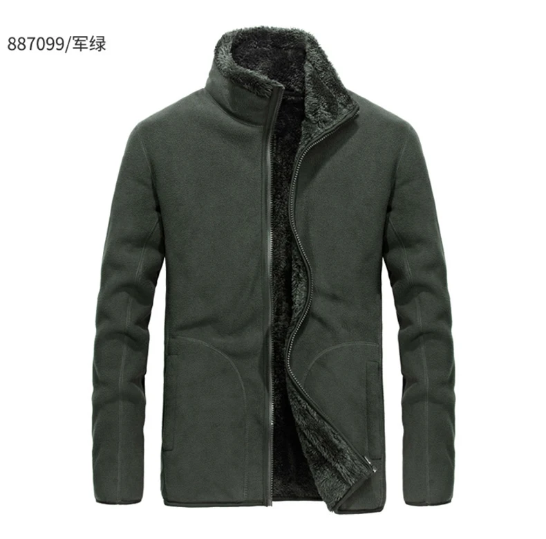 Winter Large Size Plus Velvet Reversible Jacket Men Women Outdoor Trekking Hiking Climbing Coat Sports Thermal Fleece Clothes