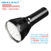 imalent ms18 high power led flashlights 100000lm 8files led rechargeable cree xhp70 2 searchlight fishing outdoor defense torch