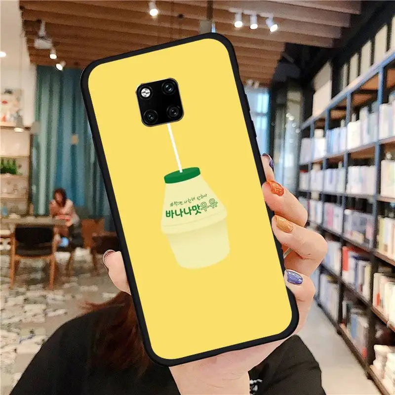 

Strawberry Banana Milk Drink Phone Case For Huawei Mate 9 10 20 Pro lite 20x nova 3e P10 plus P20 Pro Honor10 lite