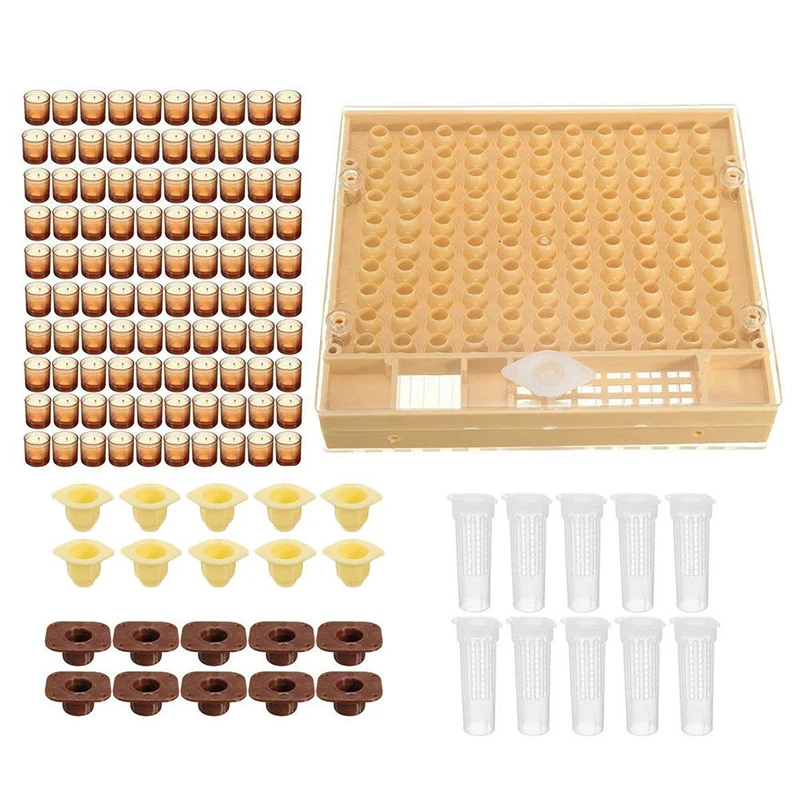 Beekeeping Tools Set Rearing System Cultivating Box 110pcs Plastic Cups Bee Nicot Complete Catcher Cage | Дом и сад