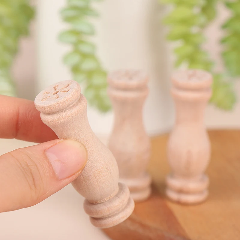 

3pcs Hersenen Spel Kinderen Speelgoed Poppenhuis Miniatuur Diy Houten 1:12 Meubels Been Stoel Tafel