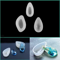 1pcs water drop pendants silicone mold transparent epoxy resin molds crystal earrings necklaces for diy jewelry making tool