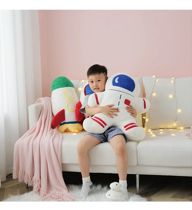 Милая плюшевая игрушка 58 см имитация ракеты мягкий космонавт подушка самолет