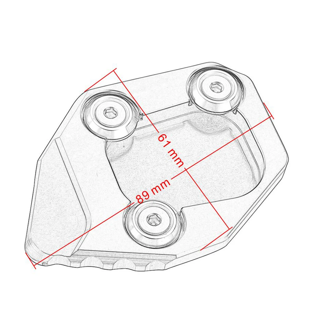 

Motorcycle Kickstand Side Stand Pad Plate Enlarge Pad For Honda CBR 600 RR 600RR CBR600RR F5 2007-2015 2008 2009 2010 2011 2012