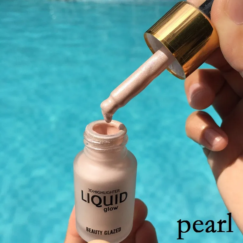 Жидкий текстовый маркер Make Up хайлайтер тональный крем перламутровый для лица