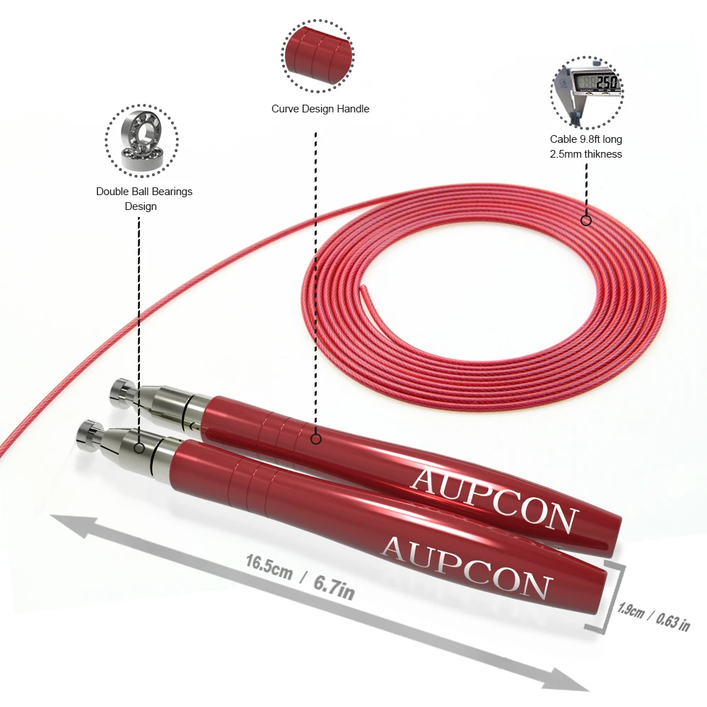 

Crossfit Jump Rope High Speed Skipping Rope Double Unders Adjustable forMMA Boxing Fitness Skip Workout Training