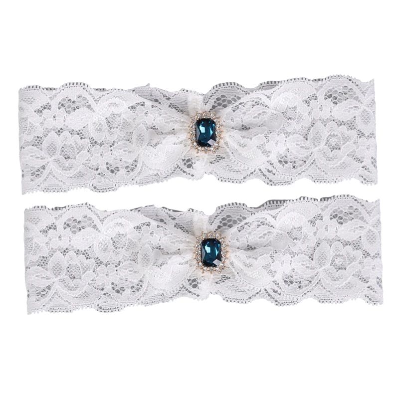 

Women Wedding Garter Belt Thigh Ring Sexy Rhinestone Cosplay Fashion Leg Garter Elastic Floral Bridal Comfortable Lace Exquisite