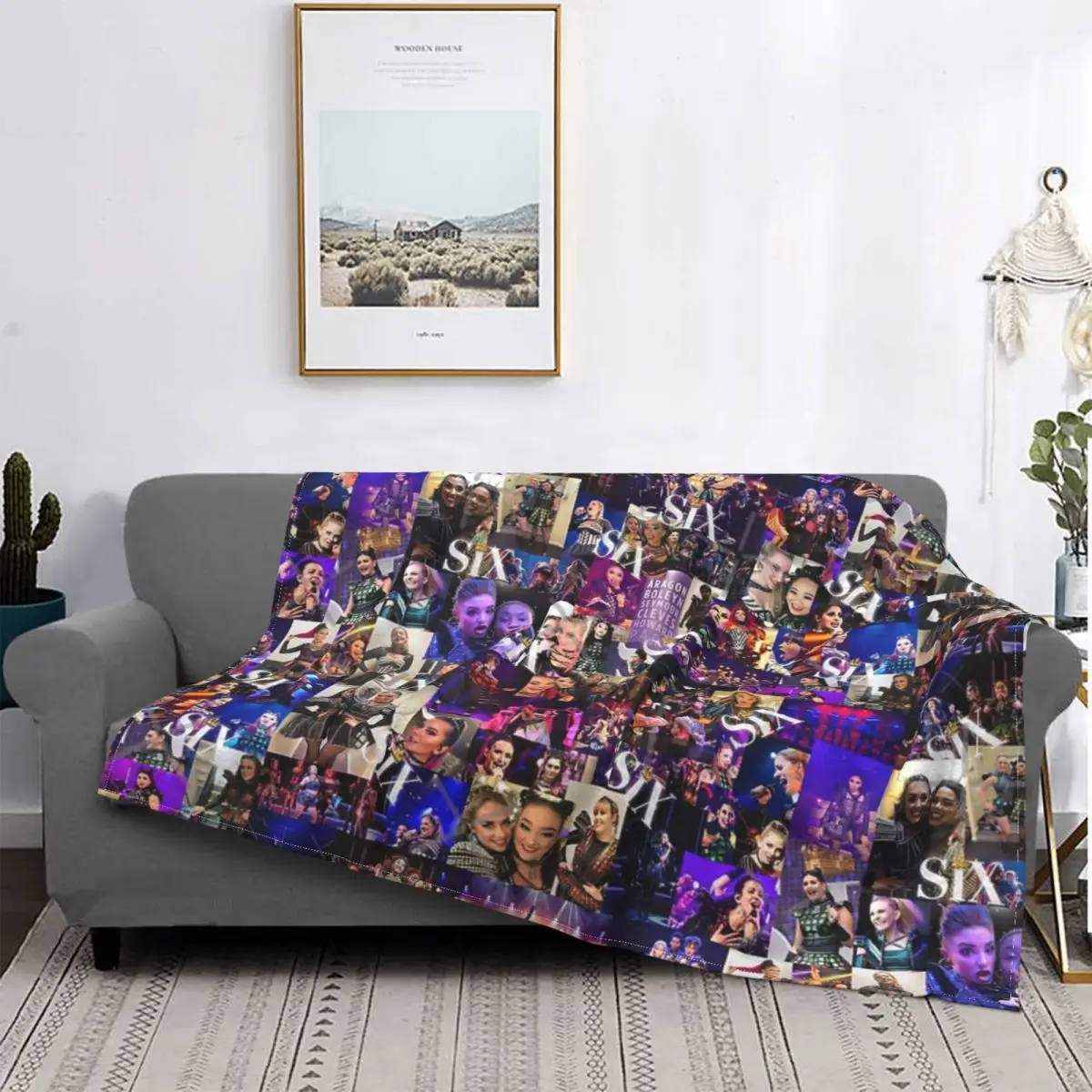 

Manta de seis Collage para niños, colcha de cama a cuadros, fundas de cama, Sudadera con capucha, manta para niños